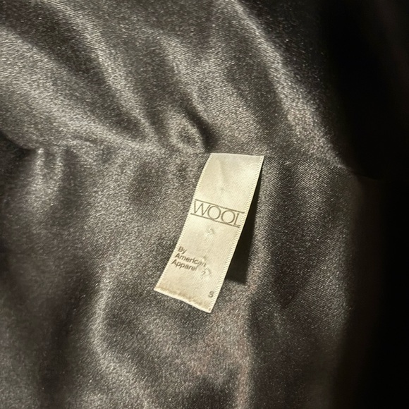 (SOLD) Vintage American Apparel wool over coat camel tan - Picture 4 of 7